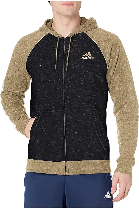 adidas Id Stadium Full-Zip Hooded Sweatshirt, Legend Ink/Ash Grey